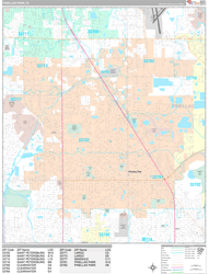 Pinellas Park Wall Map Premium Style 2024